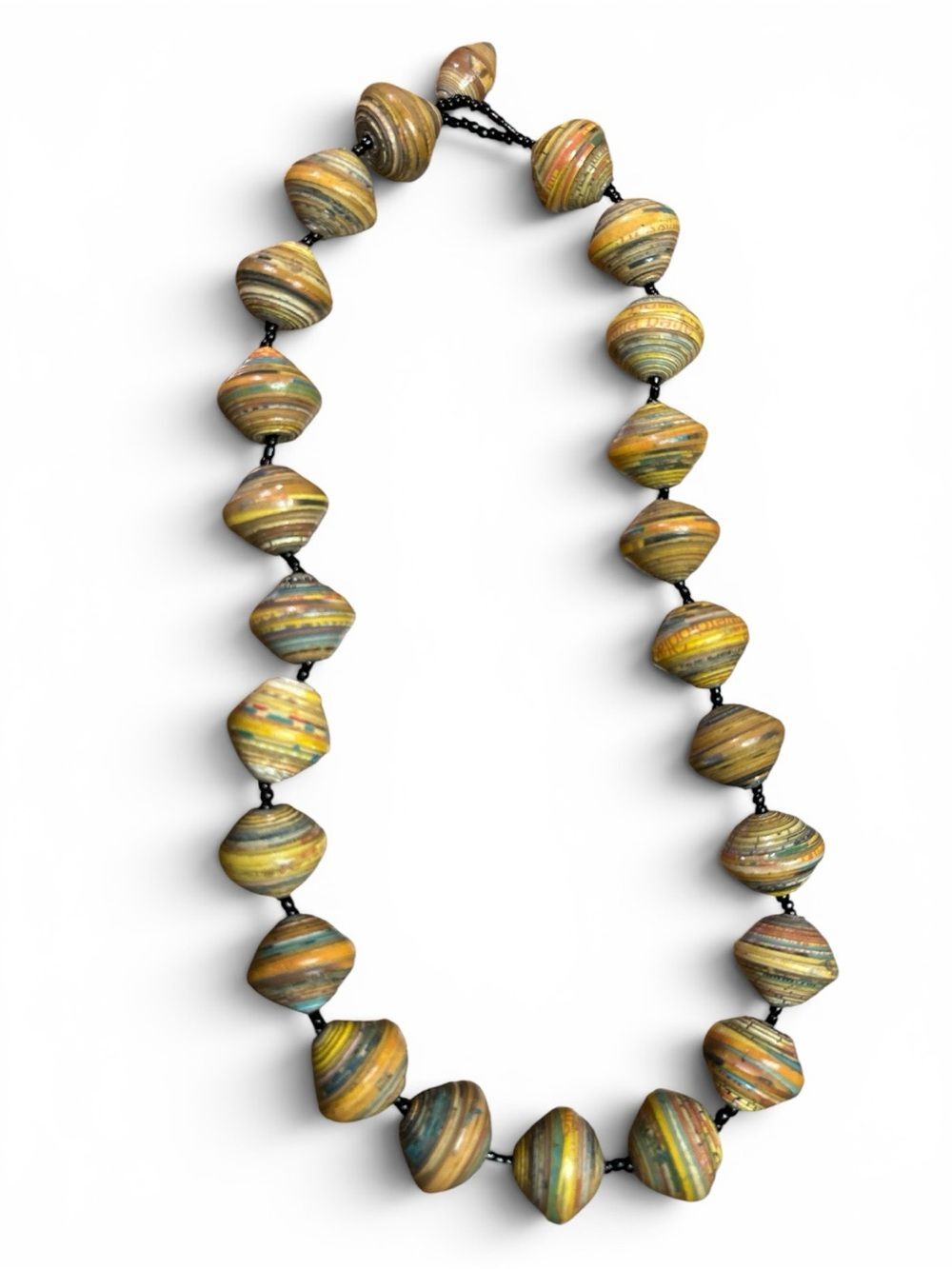 Handmade African Paper Bead Necklace